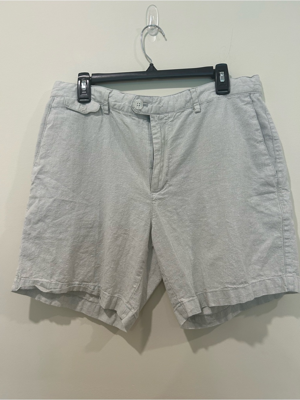 Banana Republic Ivory Linen-Blend Shorts